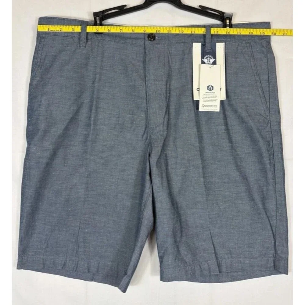 Dockers Perfect Shorts Classic Fit Cotton Twill Blue Gray Men’s 38 NWT